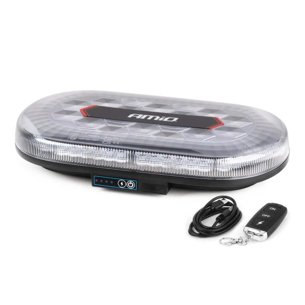 Maják rampa LED 12/24V magnetická dálkové ovládání, nabíjecí