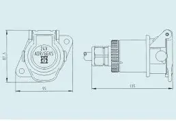 Zásuvka 15-pólová 24V ADR
