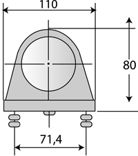 Svítilna nízká červenobílá