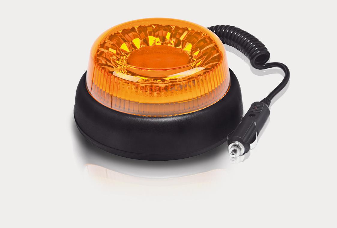 Maják výstražný oranžový LED magnetický 12-24V