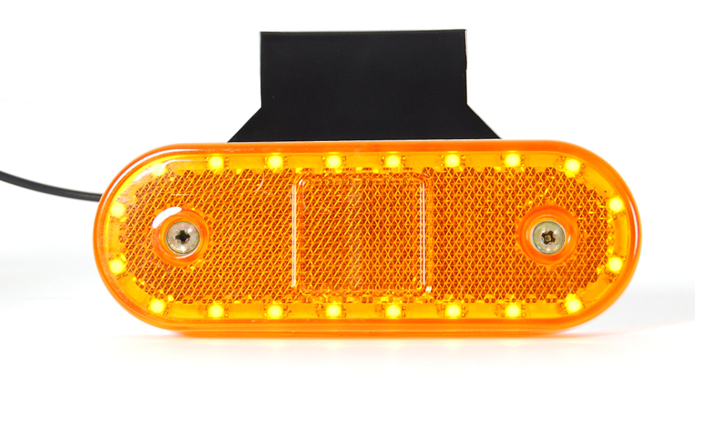 Svítilna oranžová LED s držákem