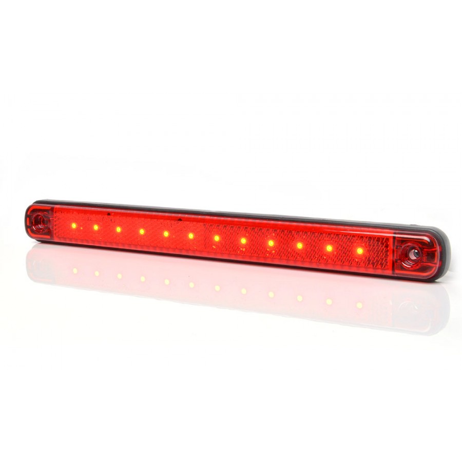 Svítilna červená LED 12/24V s odrazkou