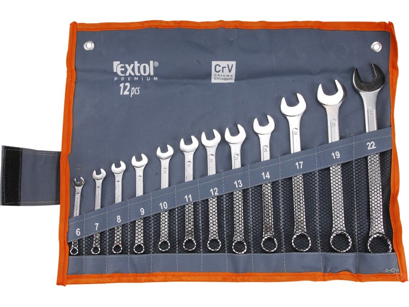 Sada klíčů očkoplochých EXTOL 12ks,6-22mm
