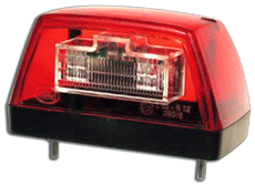 Svítilna SPZ LED červená 12V