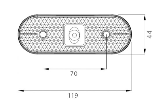 Svítilna bílá UNIPOINT LED 0.5m kabel
