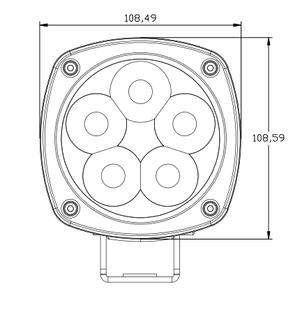 Světlomet pracovní 5 LED 2350Lm