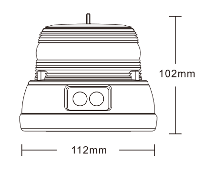 Maják LED magnet 2x9V baterie