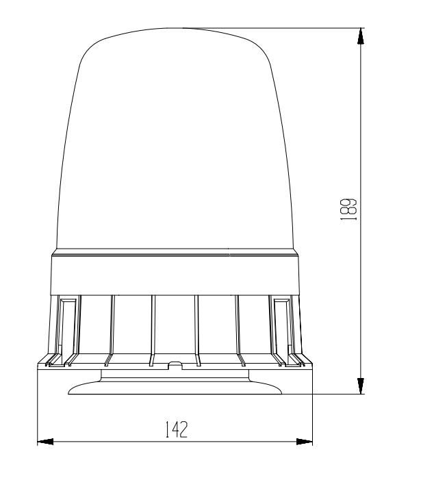 Maják LED magnetický vyšší 12/24V