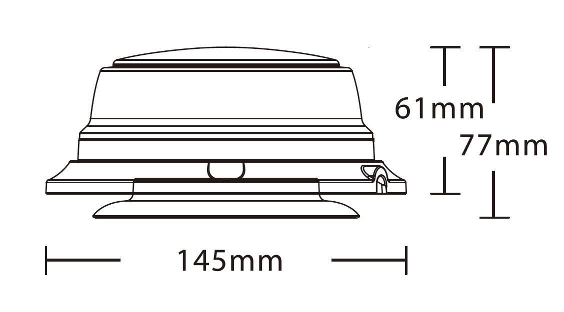 Maják magnetický LED UFO III 9-33V
