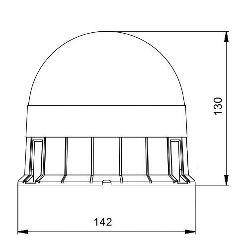 Maják nízký LED 12-24V na pevno