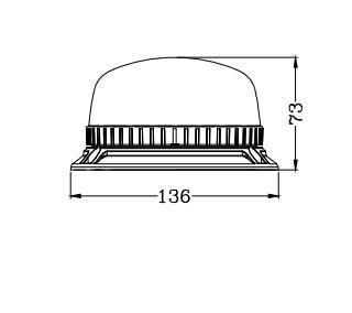 Maják nízký LED na pevno