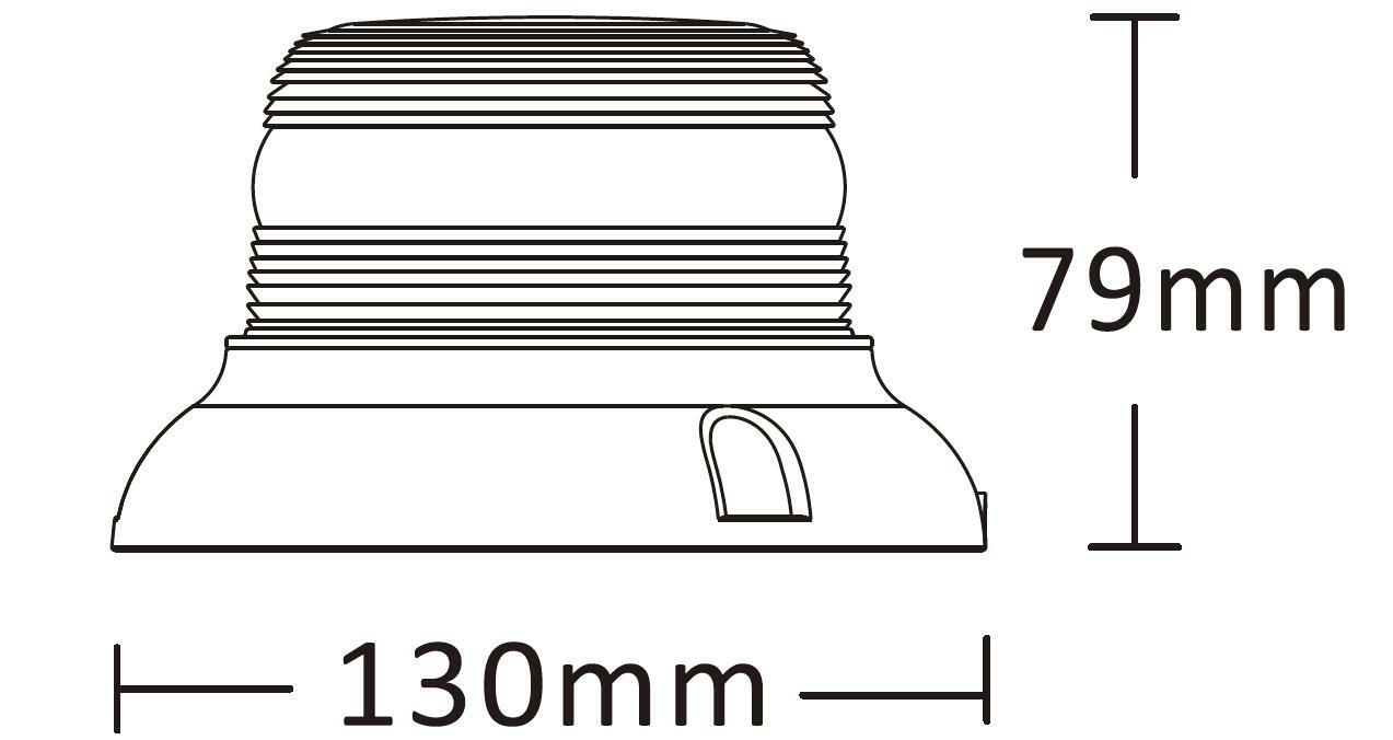 Maják výstraný LED BLUEBERRY 9-33V pevné uchycení