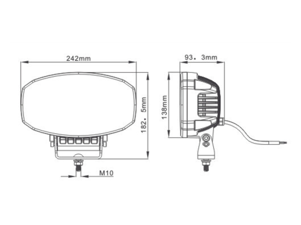 Světlomet dálkový LED s denním svícením 6300lm