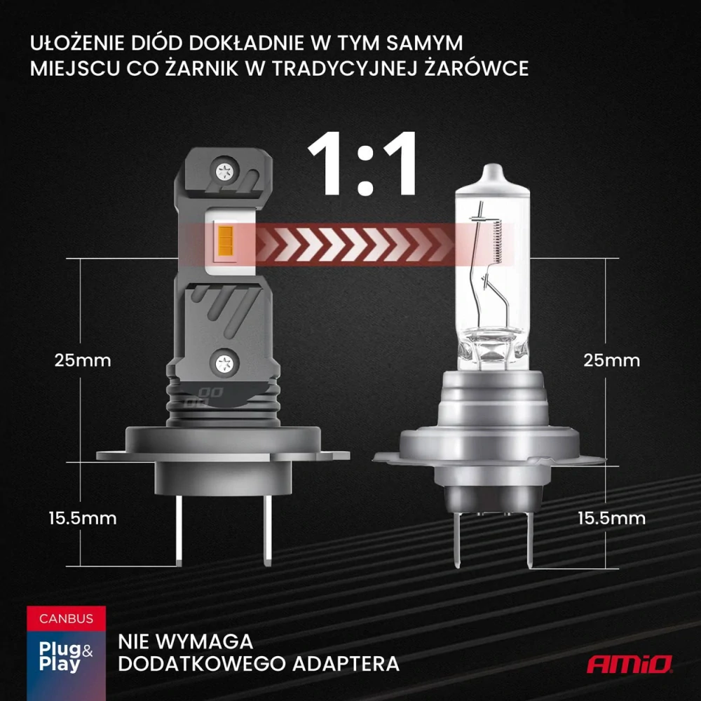 Žárovka H7 12V LED 60W sada