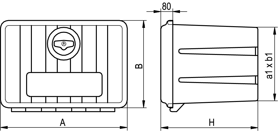 Skříň plastová 600*400*470š*v*h