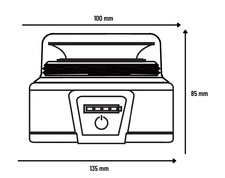Maják LED magnetický 12/24V, dálkové ovládání