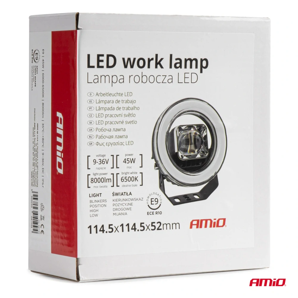 Světlomet pracovní LED 8000lm kulatý
