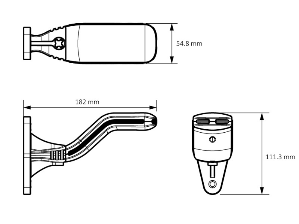 Svítilna tykadlo COBRA LED levé